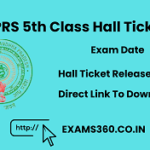 APRS 5th Class Hall Ticket
