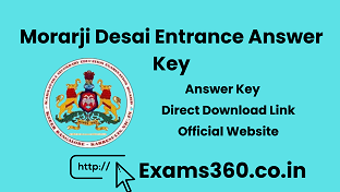 Morarji Desai Entrance Key Paper